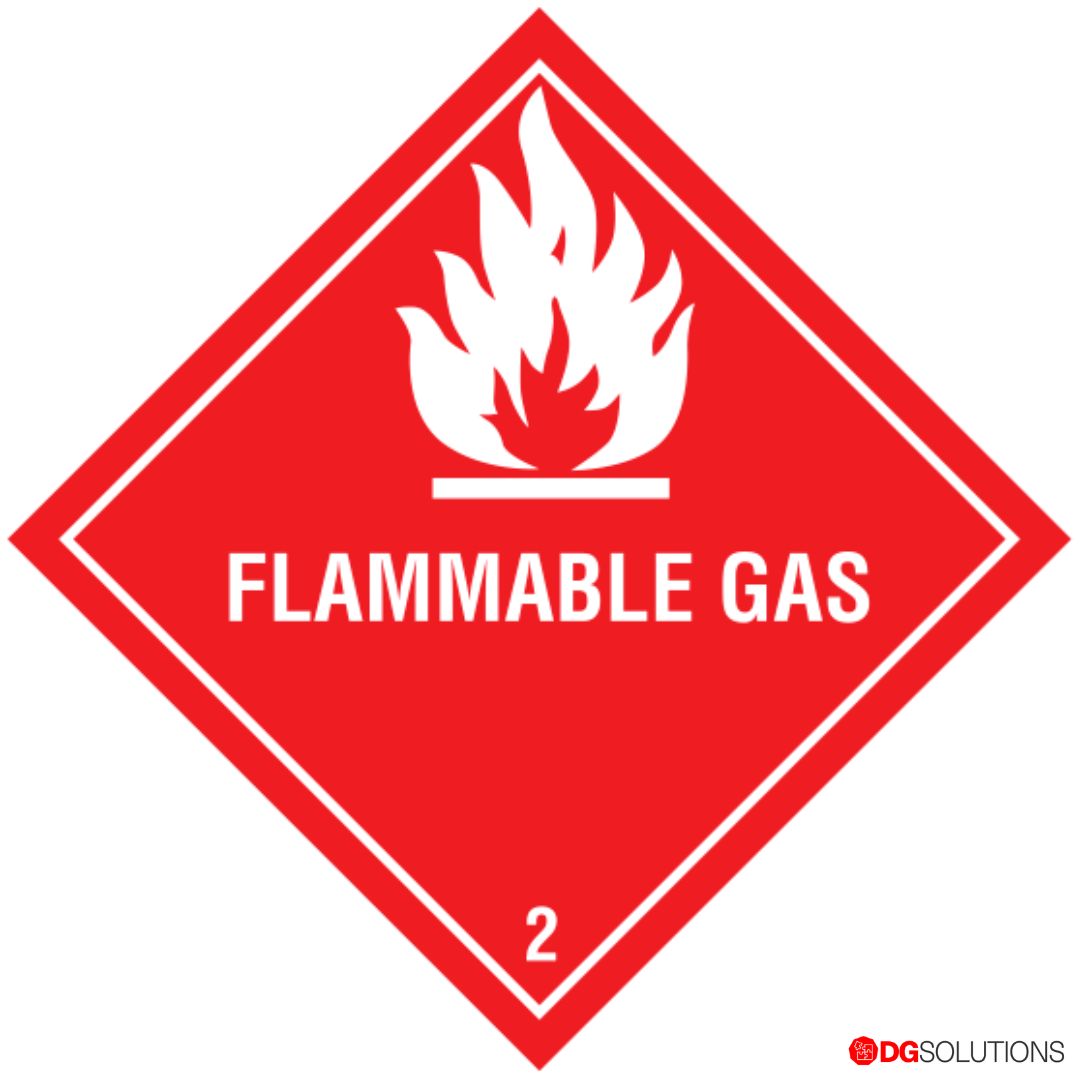 Class 2.1 Flammable Gas Container Label