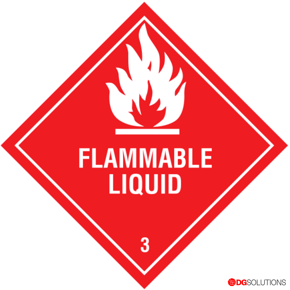 Class 3 Flammable Liquid Label